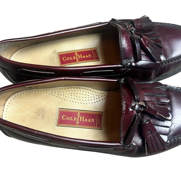 Cole Haan Men’s Pinch Burgundy Tassel Loafers SZ 9.5 - Picture 3 of 8